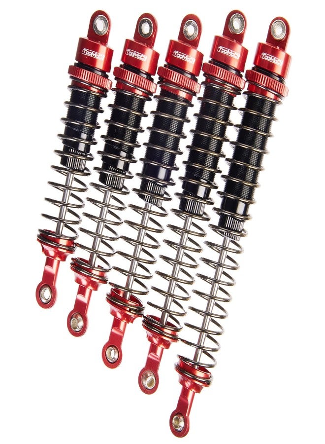 TOOMOD 90mm RC All Aluminum Alloy Oil Filled Shock Absorbers kit for Axial SCX10 D90 TRX4 Tamiya CC01 Truck Crawler/Truck/Off-Road Car Upgrades Replace Parts （Red） - Image 5